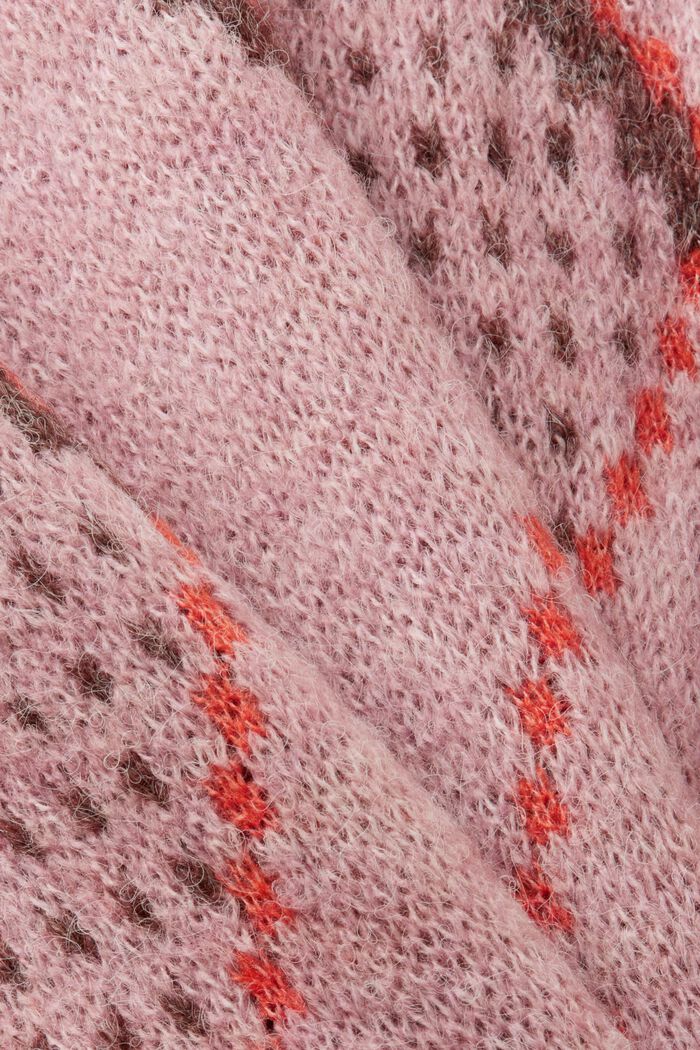 Ternet sweater i uldmiks, OLD PINK, detail image number 5