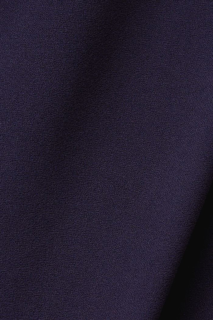 Bluse med V-hals og nedfaldende krave, NAVY, detail image number 5