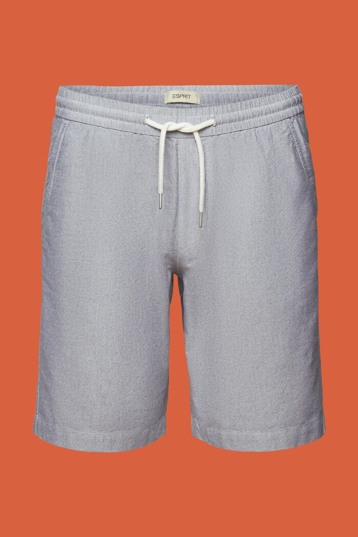 Pull on-shorts i twill, 100 % bomuld, NAVY, detail image number 7