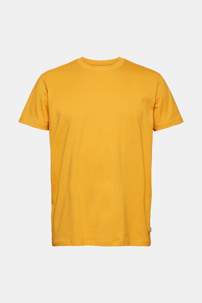 Jersey-T-shirt af 100% økologisk bomuld, SUNFLOWER YELLOW, detail image number 0