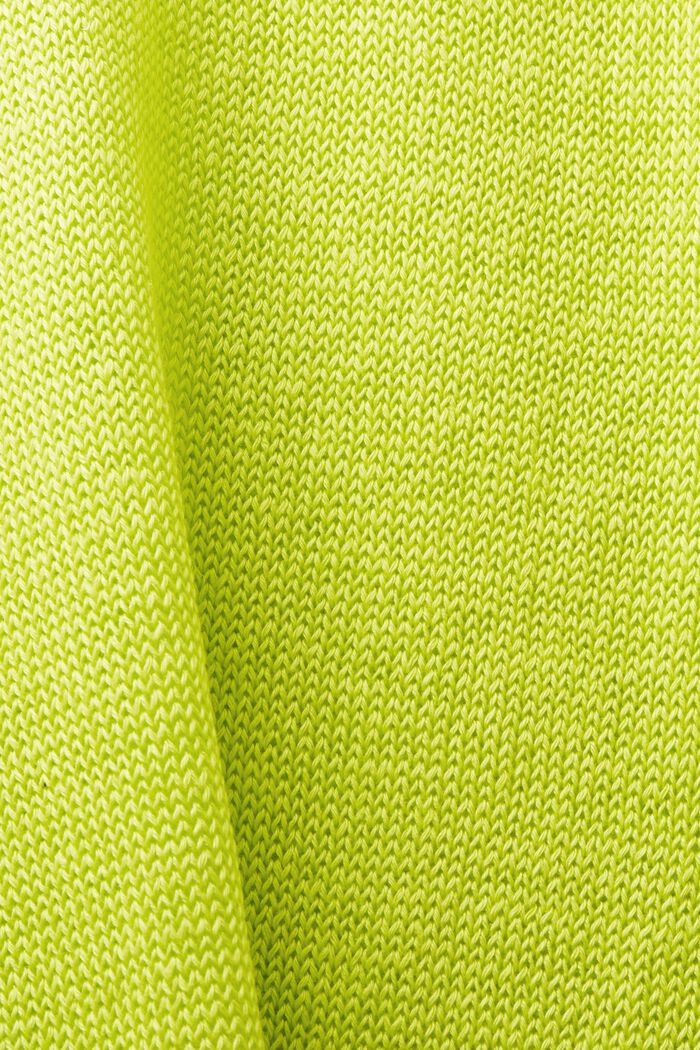 Sweater i hør med rund hals, LIME GREEN, detail image number 4