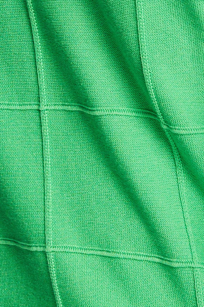 Farveafstemt gittersweater med struktur, CITRUS GREEN, detail image number 4
