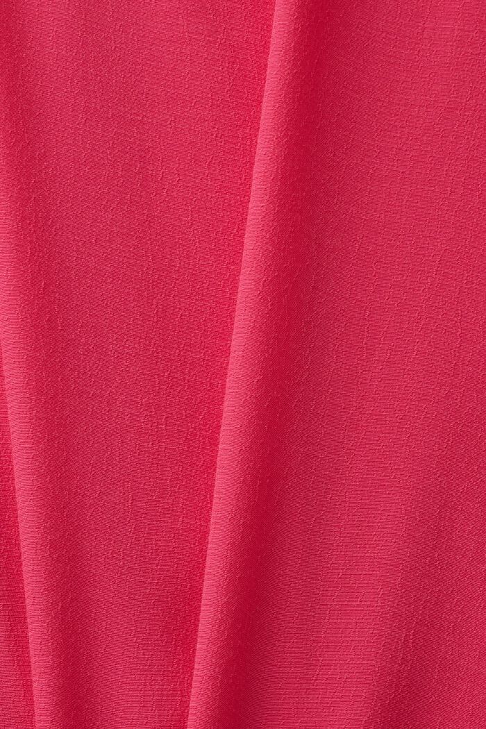 Bluse med V-hals, NEW PINK FUCHSIA, detail image number 5