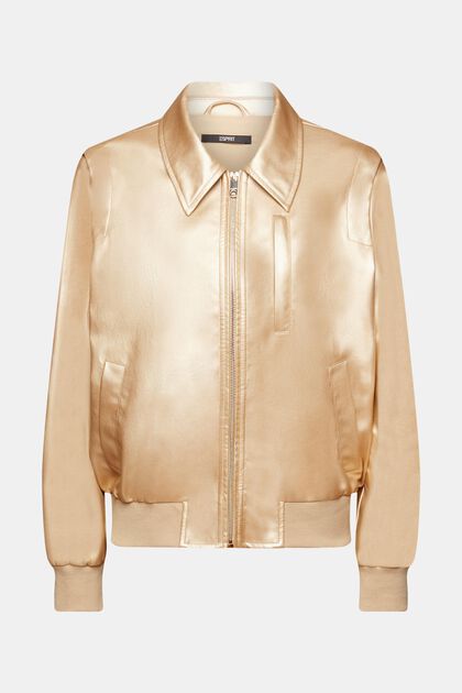 Skinnende blouson-jakke, GOLD, overview