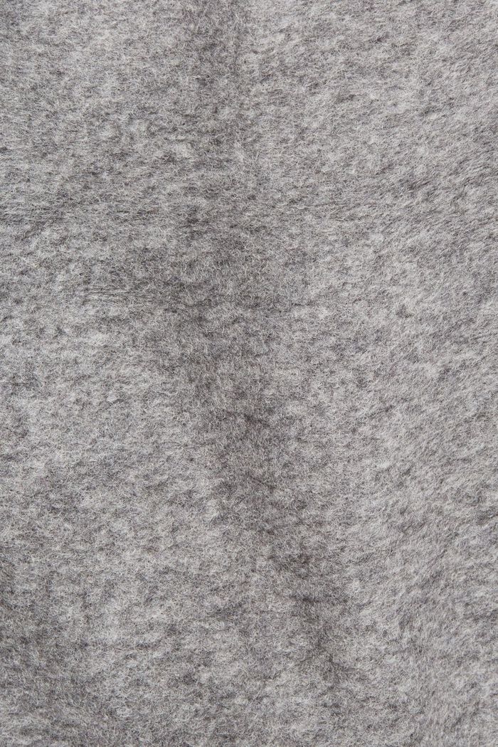 Frakke med uld, MEDIUM GREY, detail image number 5