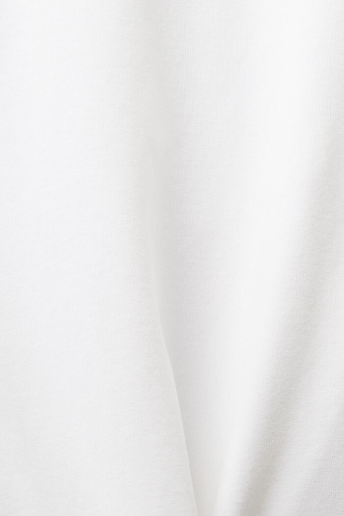 Jersey-T-shirt med V-hals, WHITE, detail image number 4