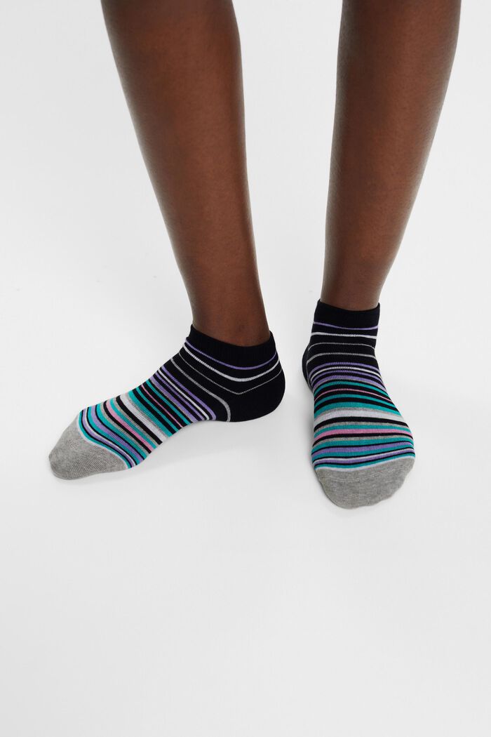 2-pak sokker i økologisk bomuld, BLACK, detail image number 2