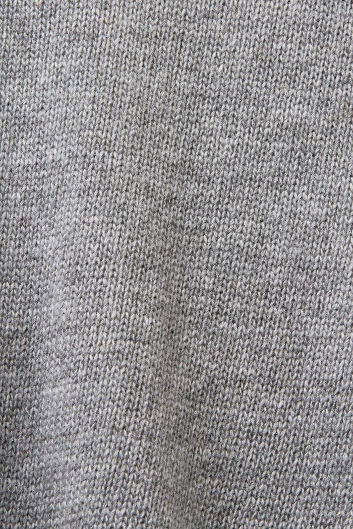 Sweater i uldmiks med høj hals, MEDIUM GREY, detail image number 5