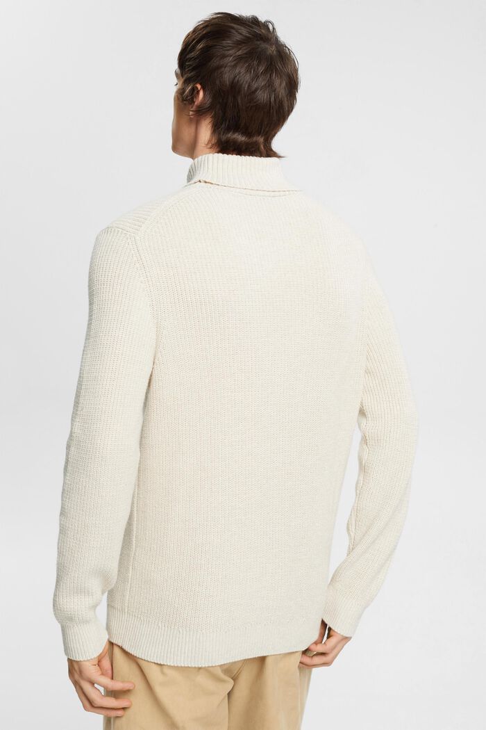 Pullover i chunky strik med rullekrave, OFF WHITE, detail image number 3