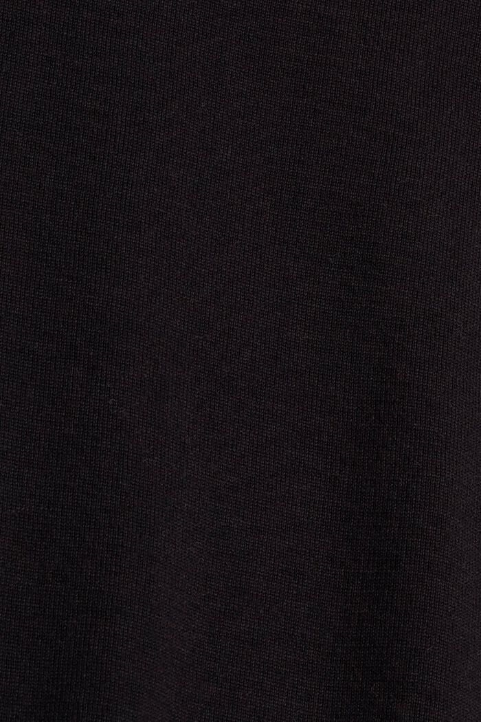 Finmasket striksweater med rullekant, BLACK, detail image number 4