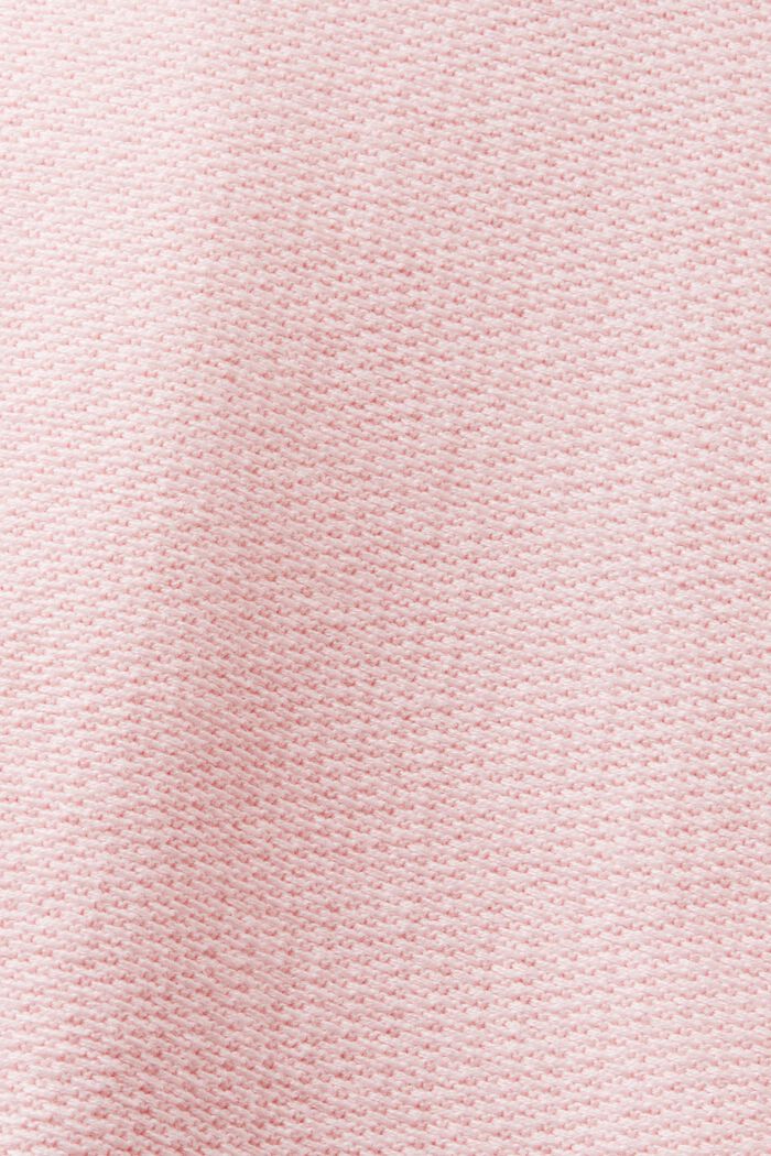 Hættetrøje i strik med lynlås foran, PASTEL PINK, detail image number 5