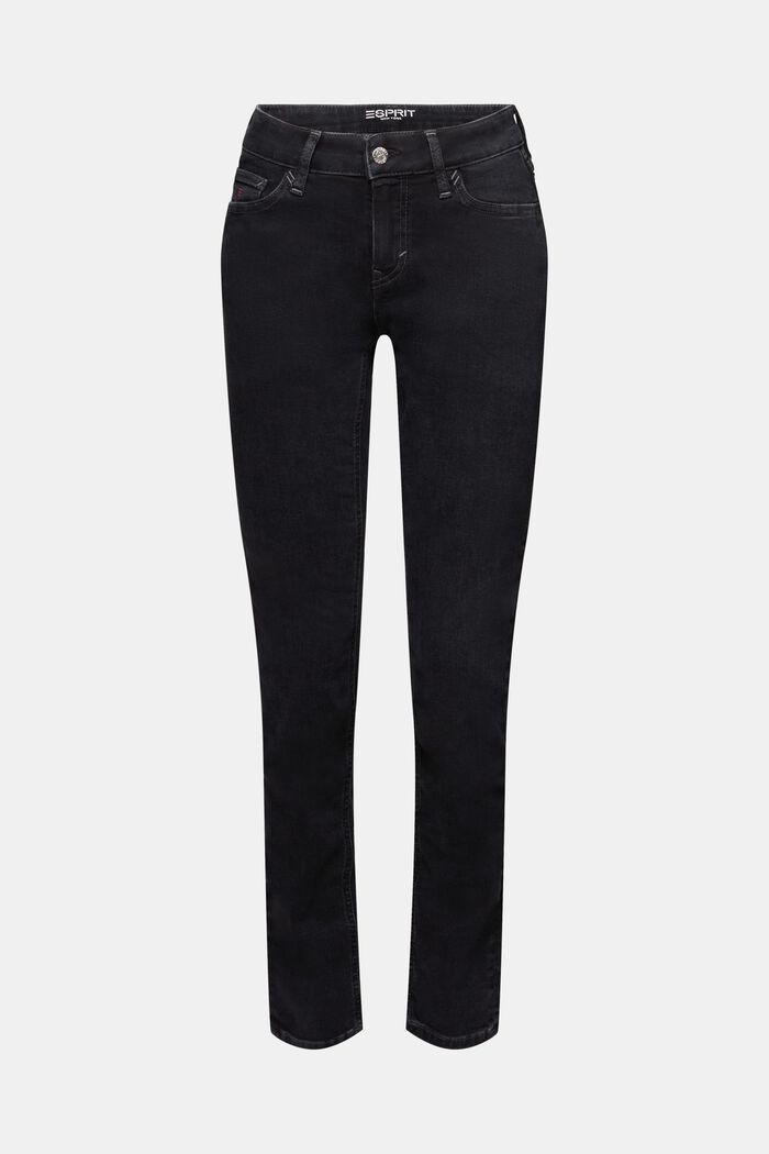 Slim jeans med mellemhøj talje, BLACK RINSE, detail image number 7
