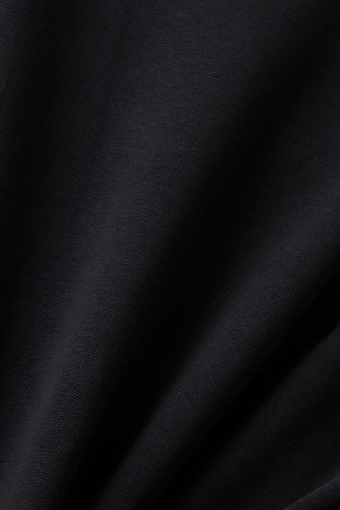 Sweatshirt med V-hals, BLACK, detail image number 4
