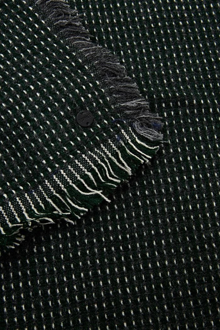 Vævet tørklæde med struktur, EMERALD GREEN, detail image number 1