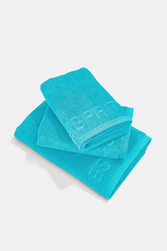 Med TENCEL™: Håndklædesæt af frotté med 3 stk., TURQUOISE, detail image number 0