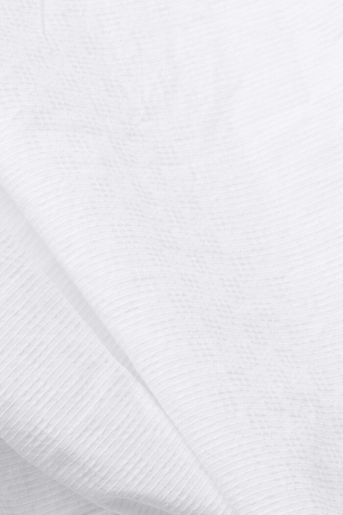 Tekstureret skjorte i slim fit, WHITE, detail image number 5