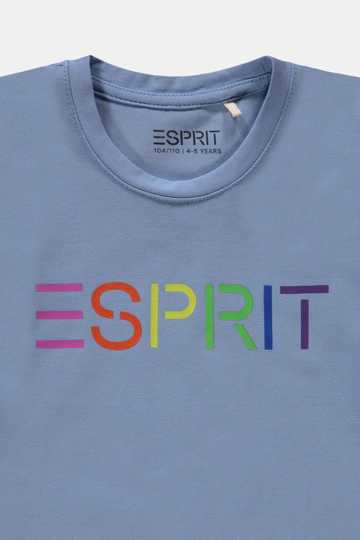 T-shirt med kulørt logoprint, BRIGHT BLUE, detail image number 2