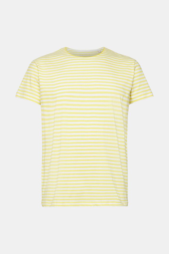 Jersey-T-shirt med striber, BRIGHT YELLOW, detail image number 6