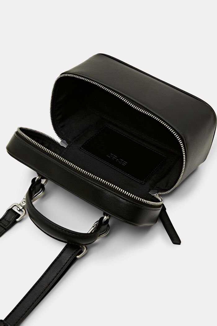 Vegansk lædertaske, BLACK, detail image number 4