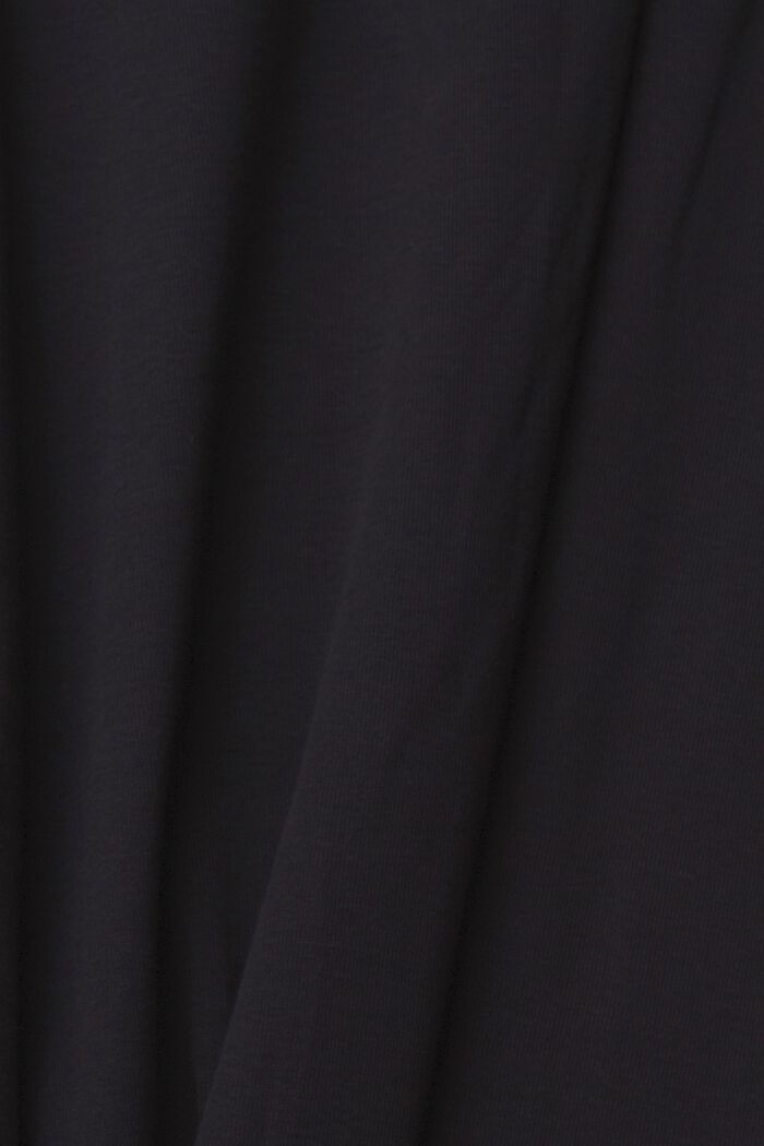 CURVY top med lange ærmer og rhinstenslogo, BLACK, detail image number 5
