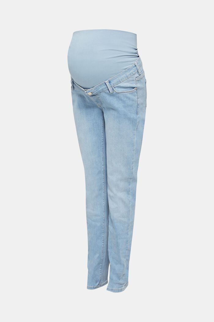 Bleached-jeans med høj støttelinning, LIGHTWASH, detail image number 0