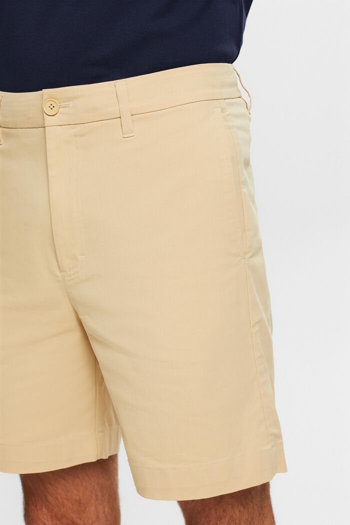 Chino-shorts i stretch-twill, SAND, detail image number 4