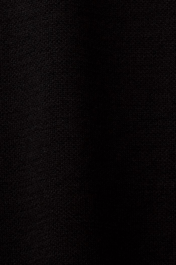 Ærmeløs minikjole i uldmiks, BLACK, detail image number 5