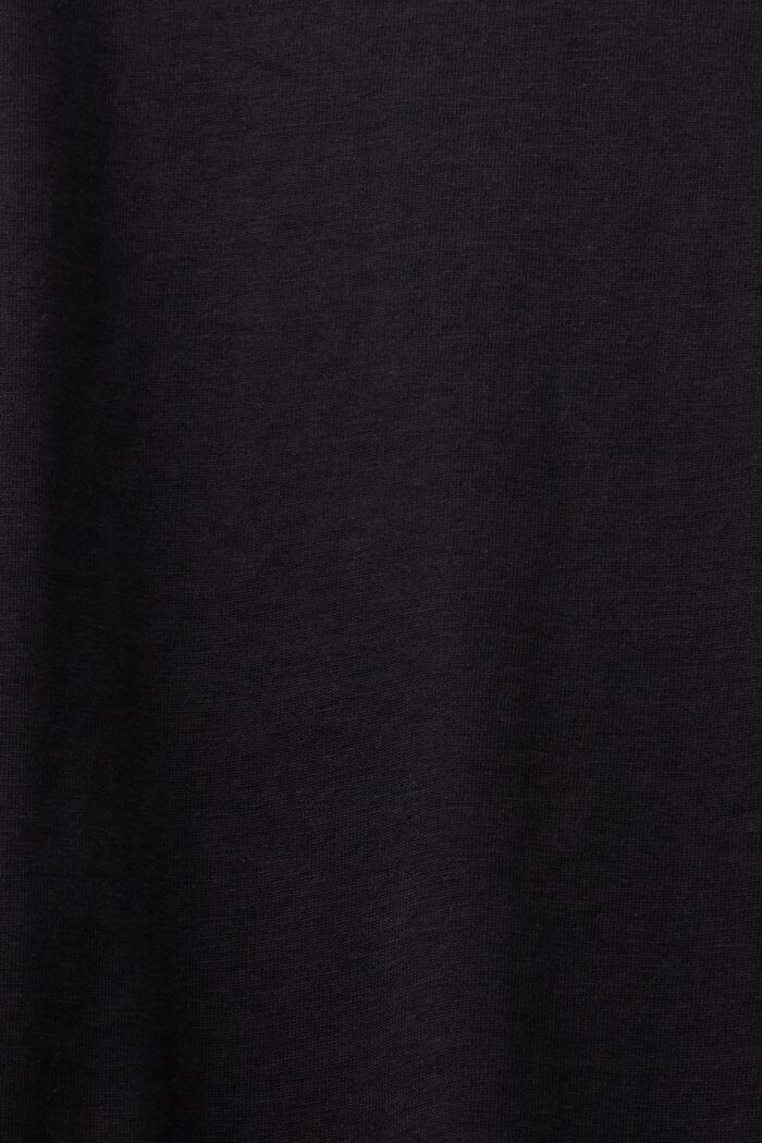 T-shirt i økologisk bomuld med V-hals, BLACK, detail image number 4