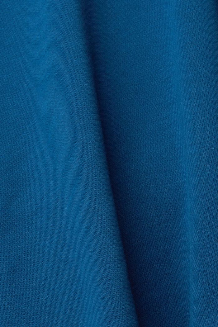 Sweatshirt med knapstolpe på ryggen, PETROL BLUE, detail image number 1