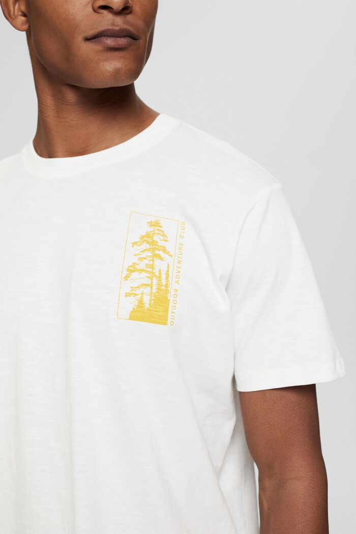 Jersey-T-shirt af 100% økologisk bomuld, OFF WHITE, detail image number 1