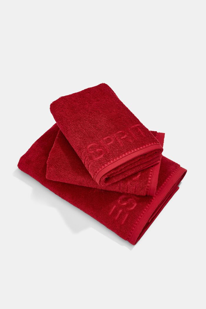 Med TENCEL™: Håndklædesæt af frotté med 3 stk., RUBIN, detail image number 0