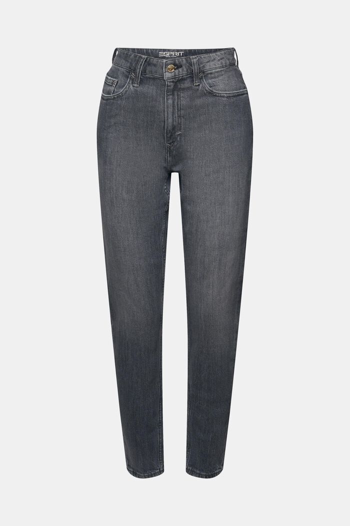 Klassiske retro jeans med høj talje, GREY MEDIUM WASHED, detail image number 7