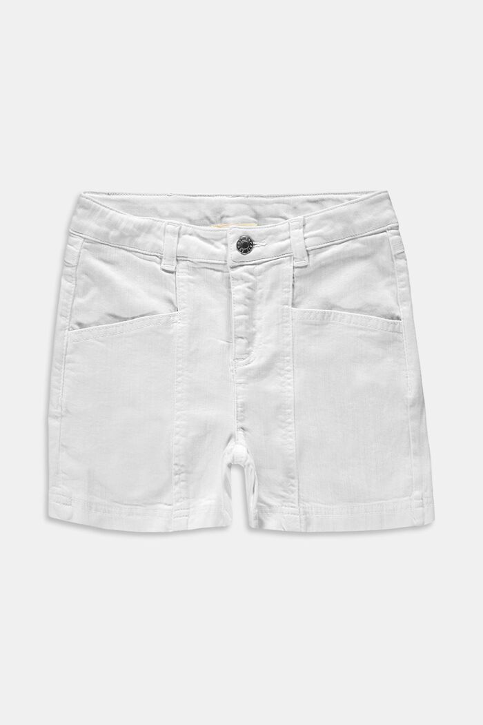 Genanvendte materialer: shorts med justerbar livvidde, WHITE, detail image number 0