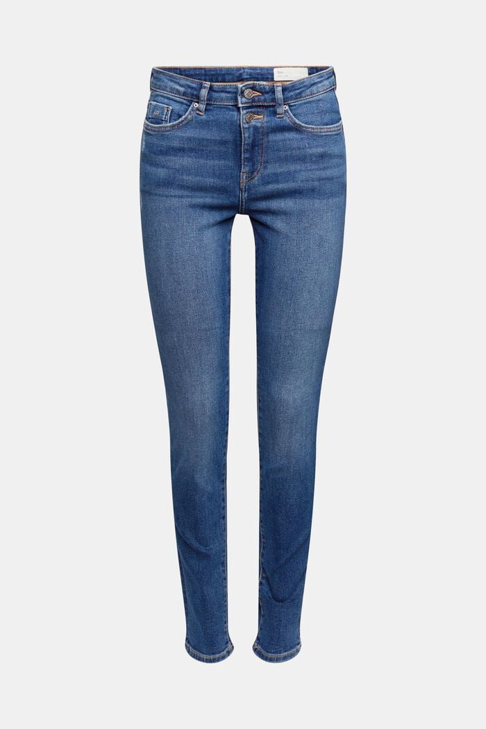 Jeans med højt indhold af stretch, BLUE DARK WASHED, detail image number 7