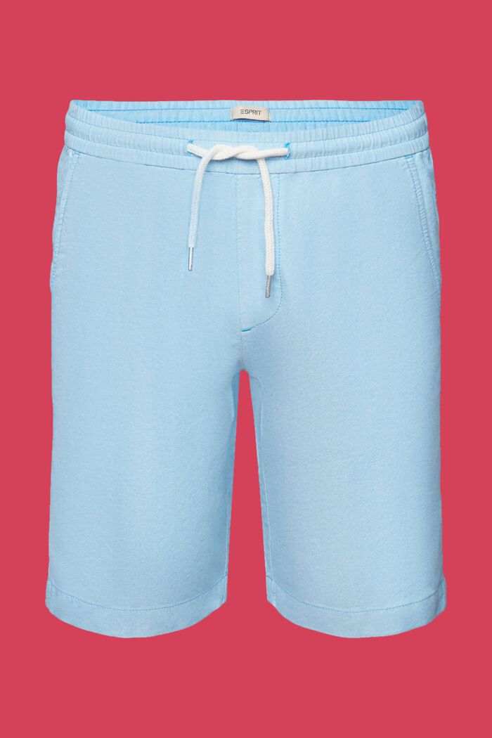 Pull on-shorts i twill, 100 % bomuld, DARK TURQUOISE, detail image number 6