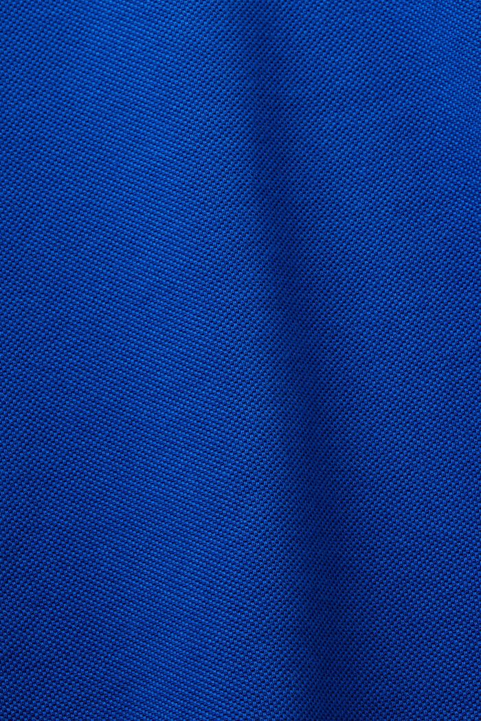 Poloshirt i bomuldspique, BRIGHT BLUE, detail image number 4
