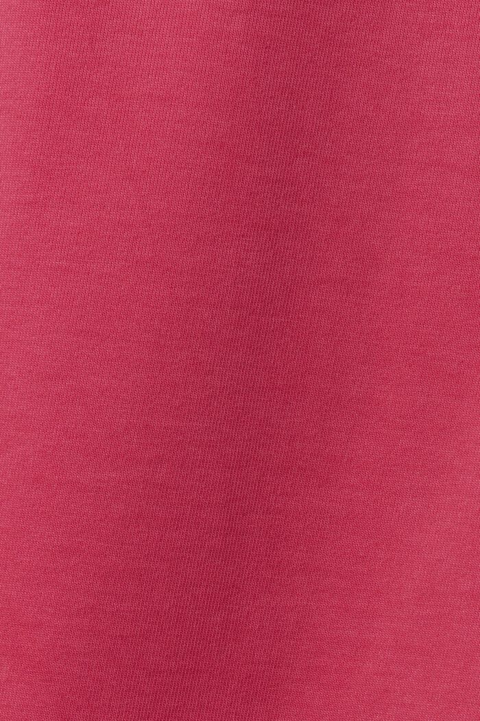 Unisex T-shirt i bomuldsjersey med logo, PINK FUCHSIA, detail image number 5