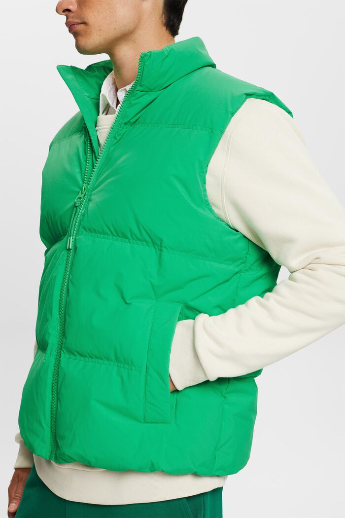 Quiltet puffervest, GREEN, detail image number 1