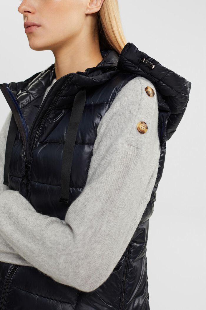 Quiltet vest, BLACK, detail image number 0