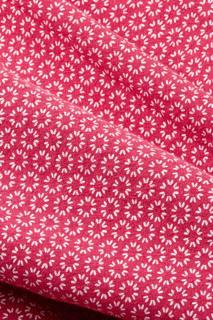 Skjorte i hørmiks med print, DARK PINK, detail image number 4
