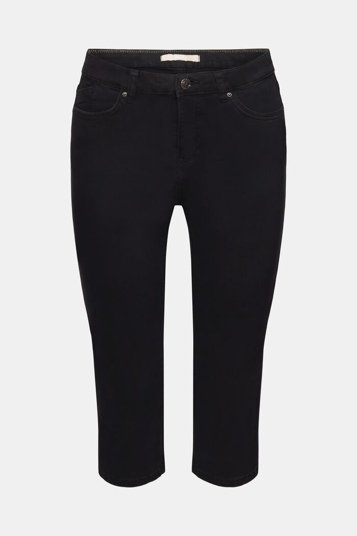Capri-jeans med mellemhøj talje, BLACK, detail image number 7
