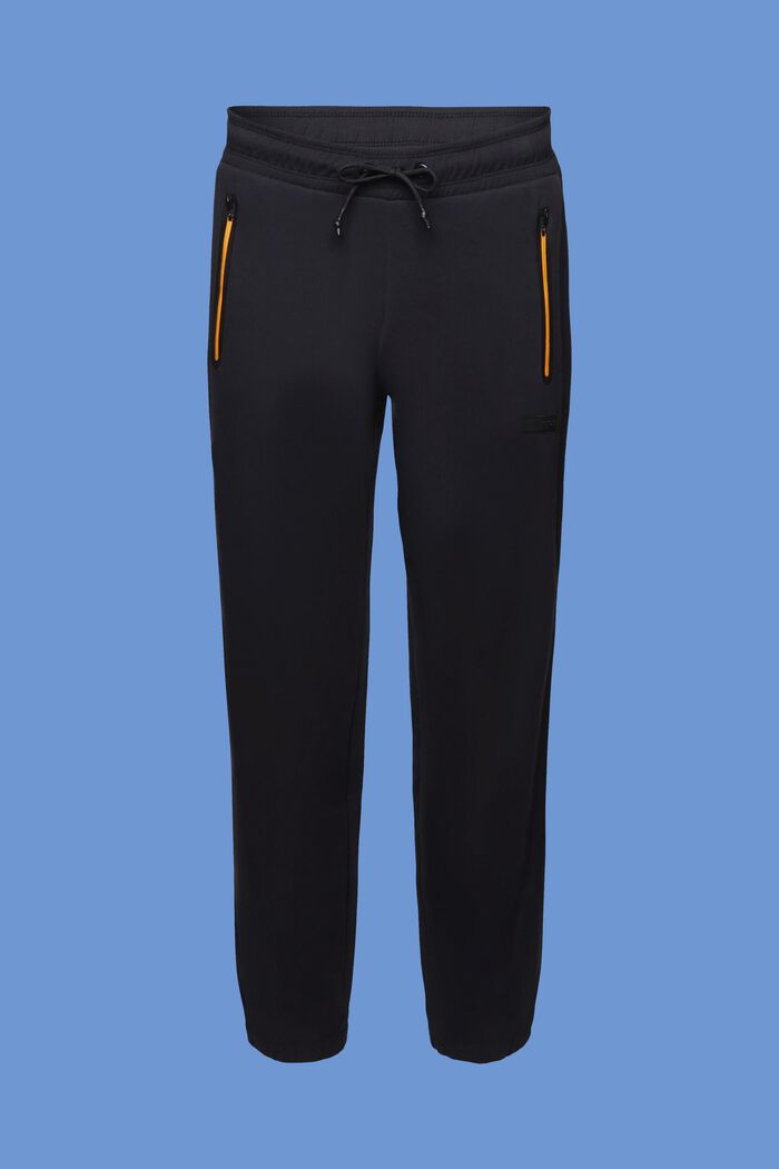 Joggingbukser med lynlås i kontrastfarve, BLACK, detail image number 5
