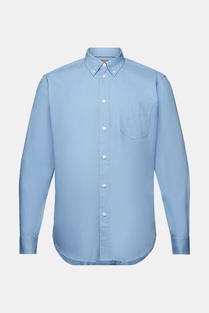 Button down-skjorte i poplin, 100 % bomuld