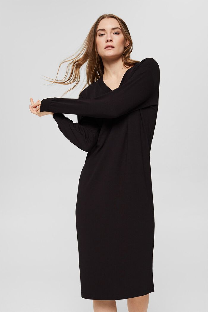 Loungewear-kjole, LENZING™ ECOVERO™, BLACK, detail image number 0
