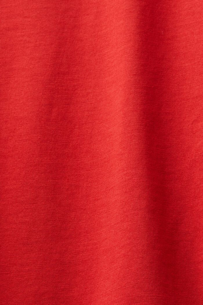 Unisex T-shirt i pimabomuld med print, DARK RED, detail image number 5
