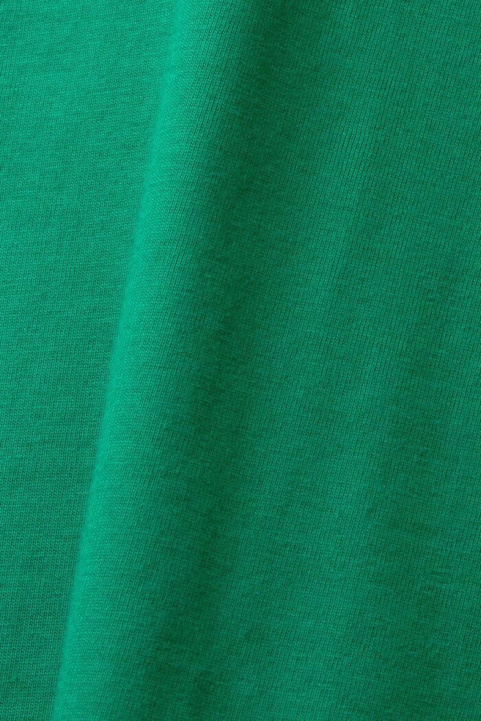 Bomulds-T-shirt med logoprint, DARK GREEN, detail image number 5