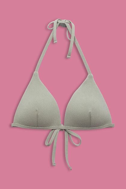 Tekstureret trekant-bikinitop