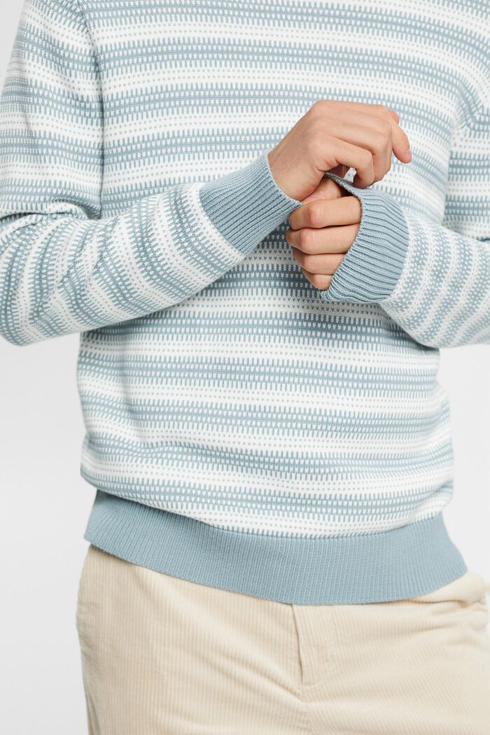 Stribet pullover, GREY BLUE, detail image number 2