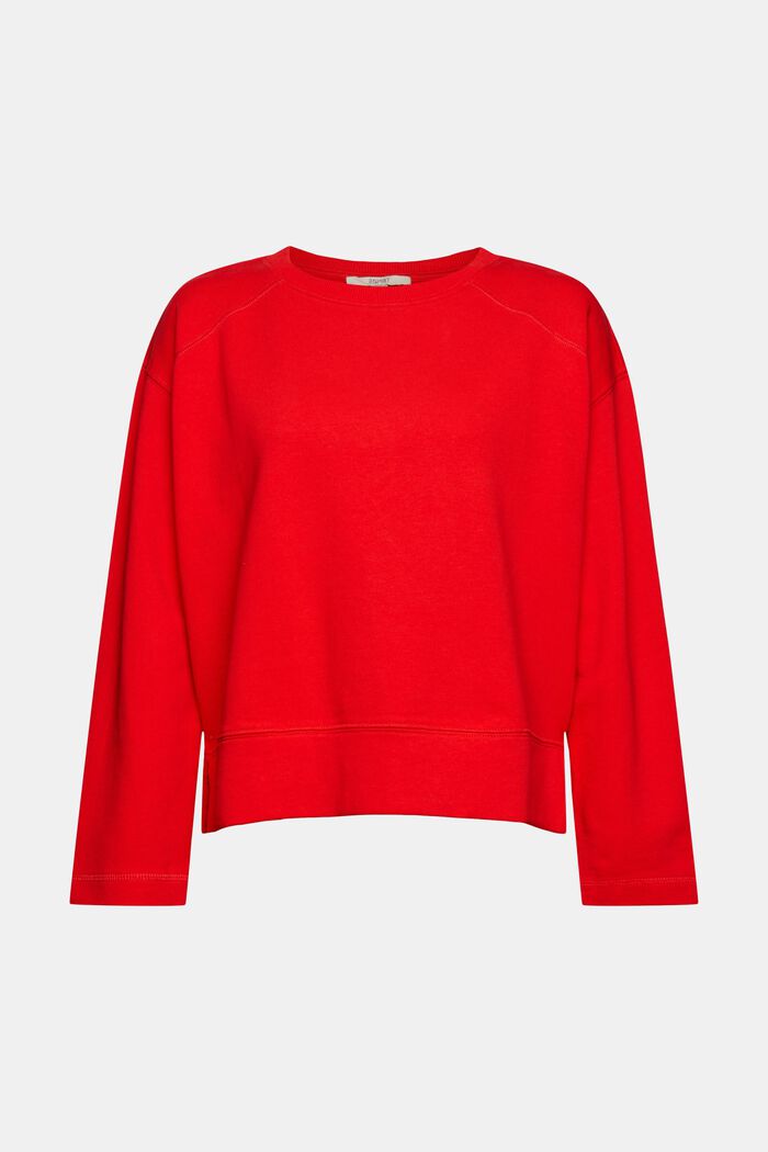 Sweatshirt i ren bomuld, ORANGE RED, detail image number 2