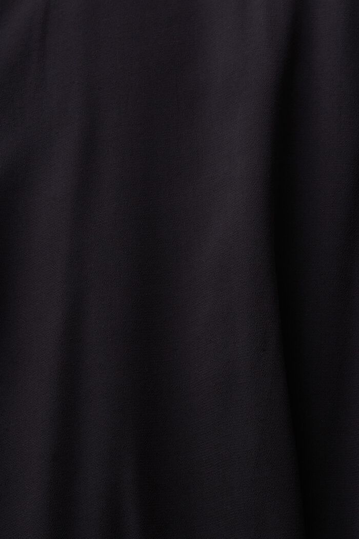 Crepebluse med lange ærmer, BLACK, detail image number 4